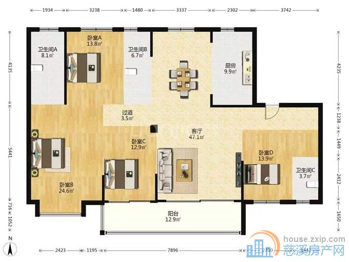 泊誉里192平方带车位365万