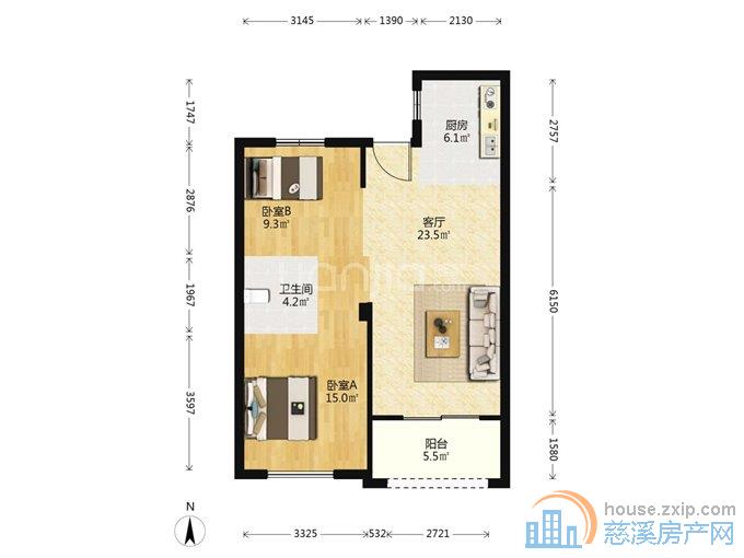 江滨江景苑84平中间楼层毛坯满两年
