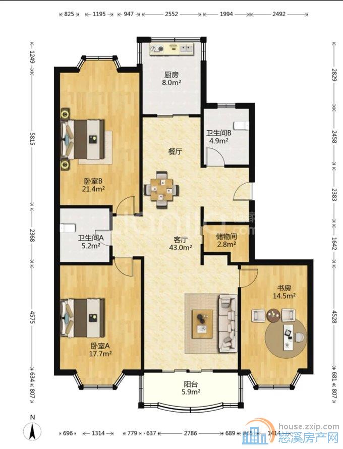 欧景苑152平128万精装毛坯价格