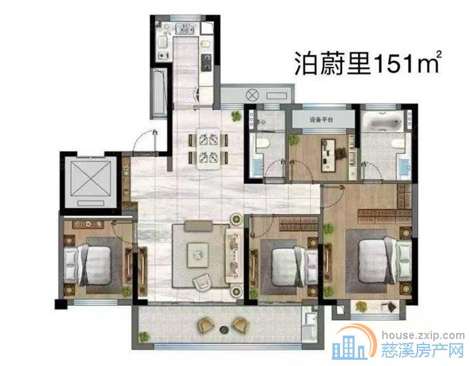 泊蔚里 153平东边套 242.8万