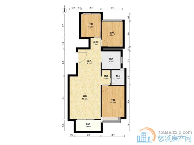 东原芳满庭83平80万精装修洋房