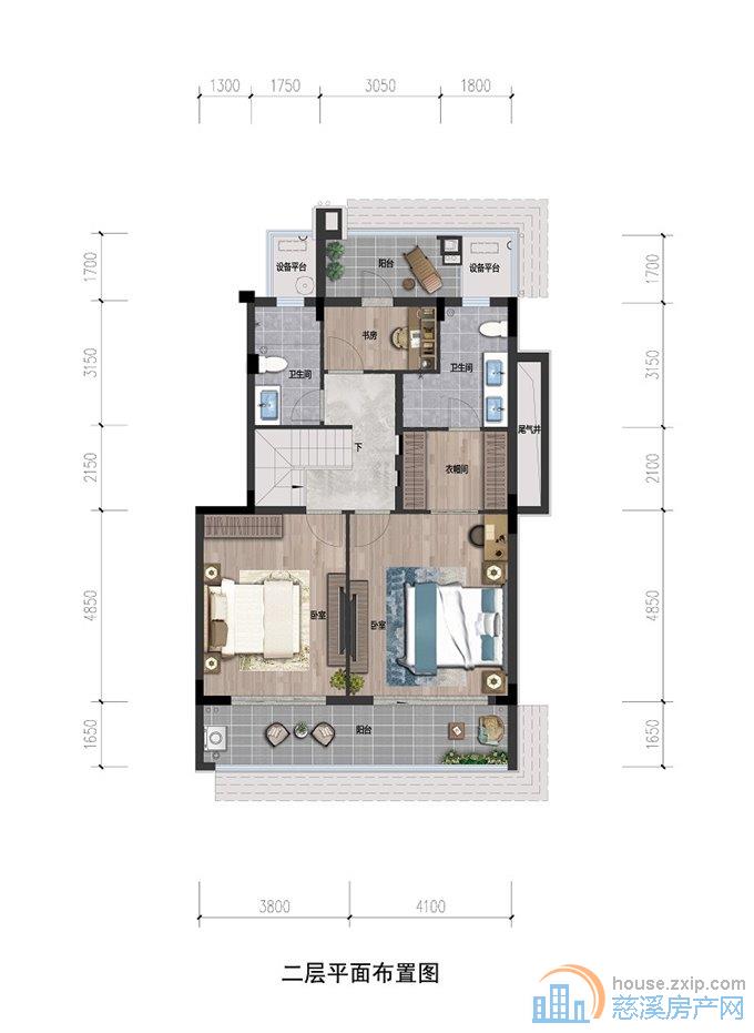 卓越湖樾云著二期 叠墅 下叠 带个车位
