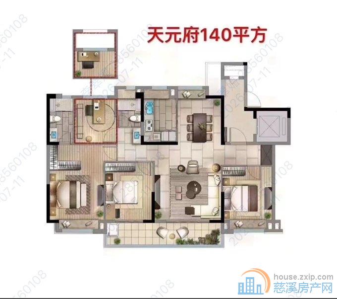 月桂府 140平108万 带车位