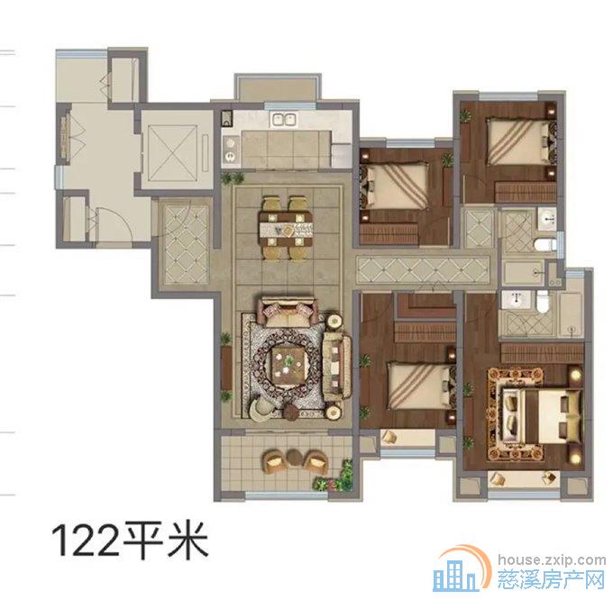 中海湖心半岛121平，218万带车位