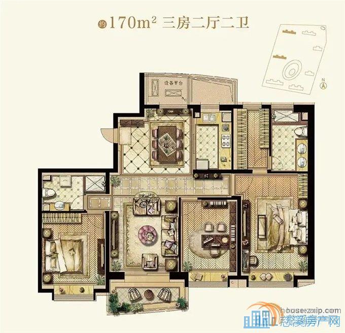 悦城玖号花样年，172平，带双车位